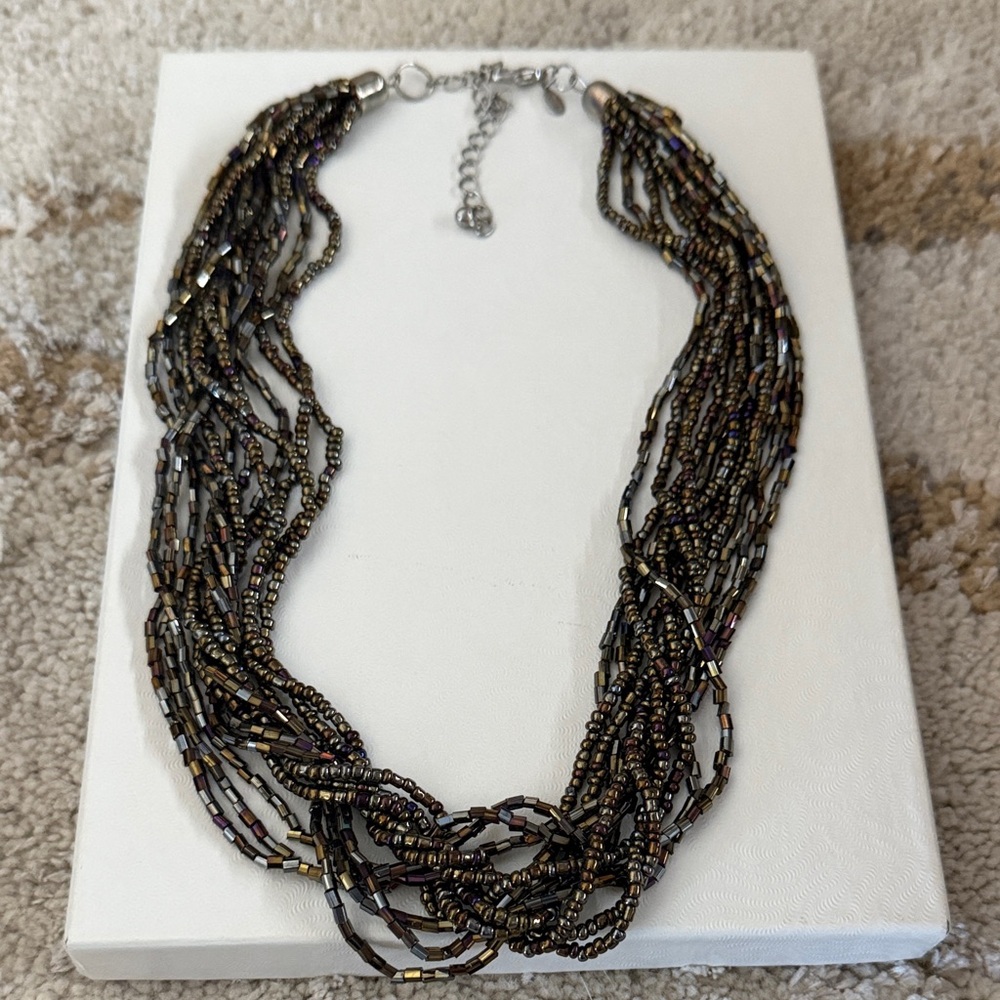 Premier Designs Multi-Strand Black Necklace - Picture 2 of 5